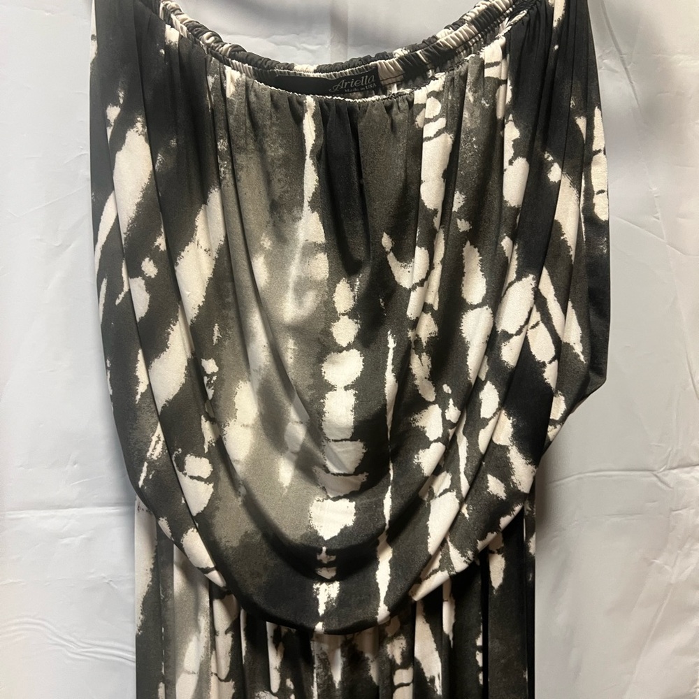 Cachet Strapless Black and White Dress